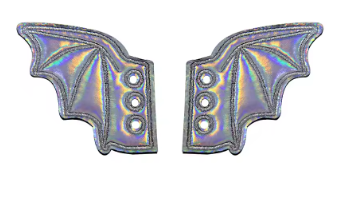Bat Wings Shoes Charms Gothic Boot Accessories for Emo Style Dark Fashion Statement
