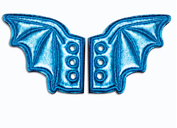 Bat Wings Shoes Charms Gothic Boot Accessories for Emo Style Dark Fashion Statement