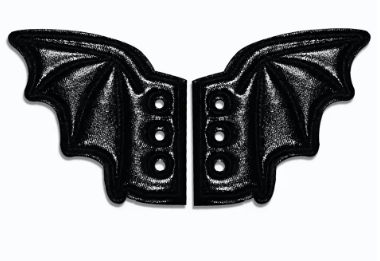 Bat Wings Shoes Charms Gothic Boot Accessories for Emo Style Dark Fashion Statement