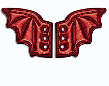 Bat Wings Shoes Charms Gothic Boot Accessories for Emo Style Dark Fashion Statement