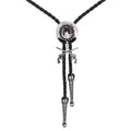 Western Cowboy Double Gun Hat & Metal Bolo Tie