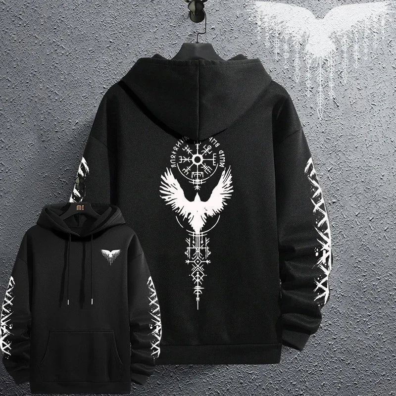 2026 Black Goth All-Weather Hoodie 🖤🔥 Casual Sport Pullover