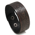 Retro Embossed Totem Cowhide Leather Wristband