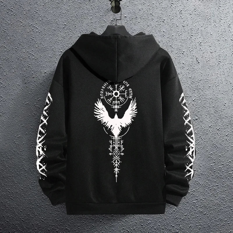 2026 Black Goth All-Weather Hoodie 🖤🔥 Casual Sport Pullover
