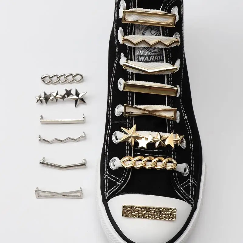 ✨Metal Shoe Charms Alert!✨ Gold & Silver Trainer Add-ons for the Ultimate DIY Vibe! Perfect Gift & Shoe Decor