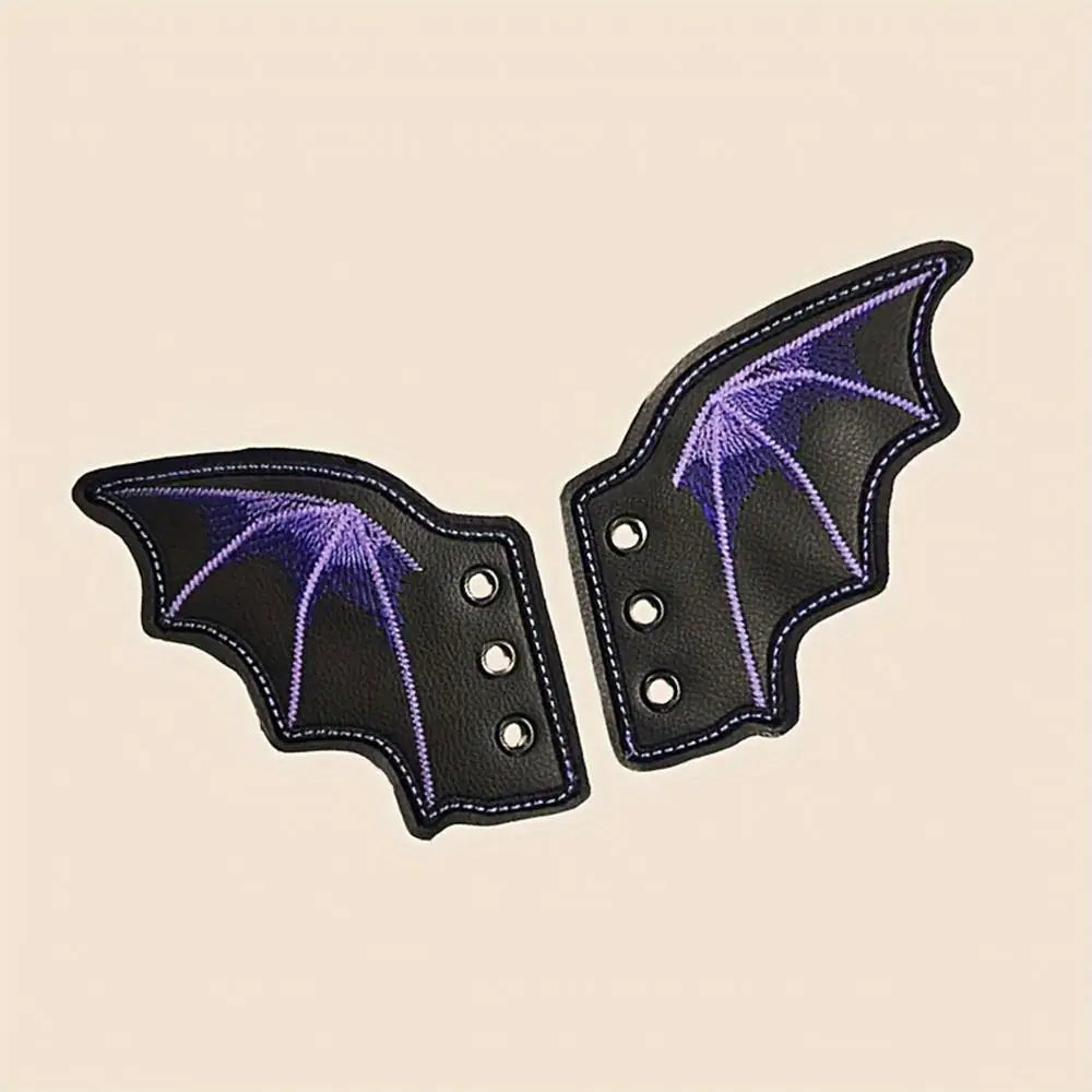 Goth Vibes Only 🖤 Bat Wing Shoe Charms for Punk Style