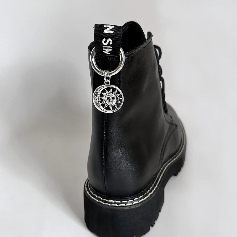 Gothic Metal Shoe Buckle Detachable Circle Buckle Pendant Shoe Accessories