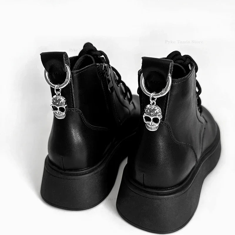 2-Pack  Shoe Buckles – Removable Boot & Shoe Accessories for Emo, Goth, Punk Style
