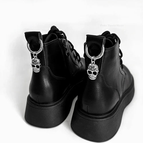 2-Pack  Shoe Buckles – Removable Boot & Shoe Accessories for Emo, Goth, Punk Style