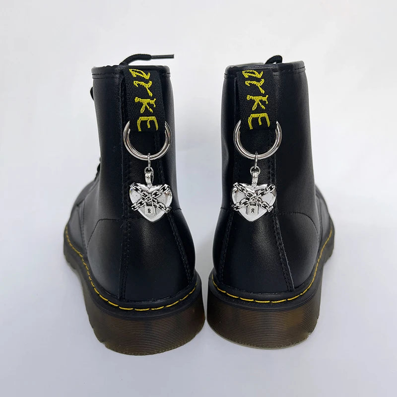 Gothic Metal Shoe Buckle Detachable Circle Buckle Pendant Shoe Accessories