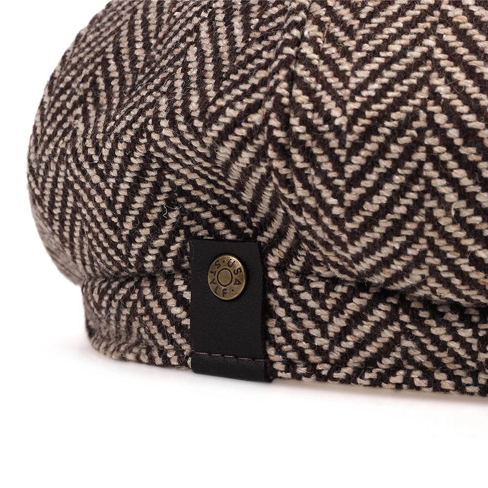 Peaky Blinders style Fashion Cap For Men And Women Herringbone Flat Cap