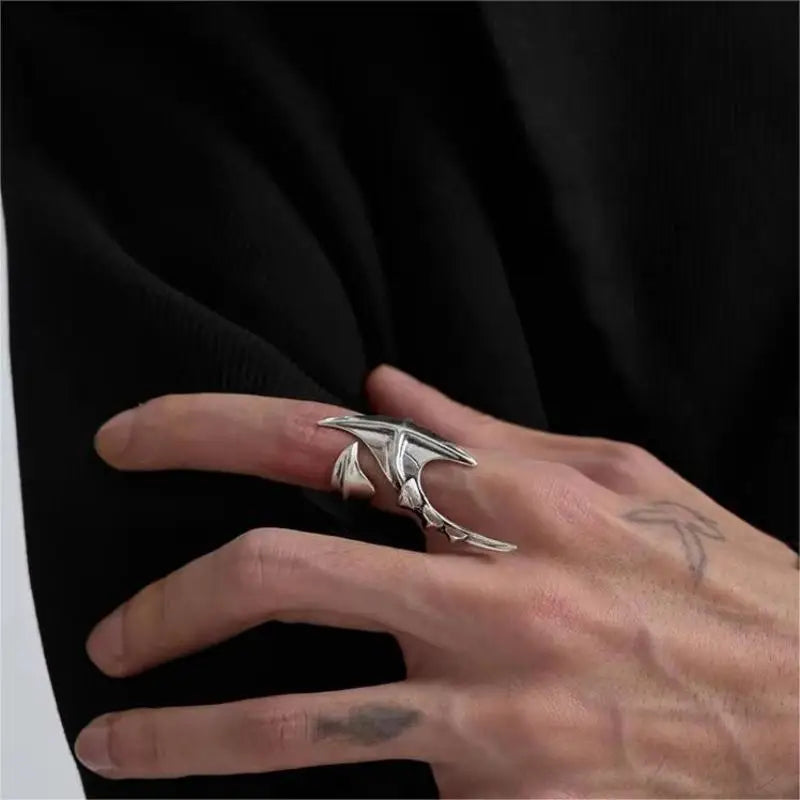 Cyberpunk Alien Irregular Ring Unisex Streetwear Jewelry For Hip Hop Carnival Accessories