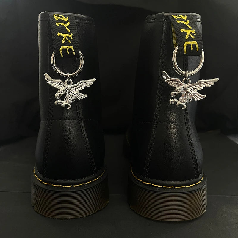 Gothic Metal Shoe Buckle Detachable Circle Buckle Pendant Shoe Accessories