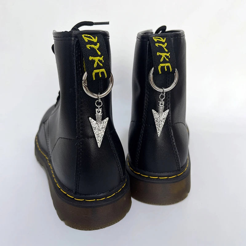 Gothic Metal Shoe Buckle Detachable Circle Buckle Pendant Shoe Accessories