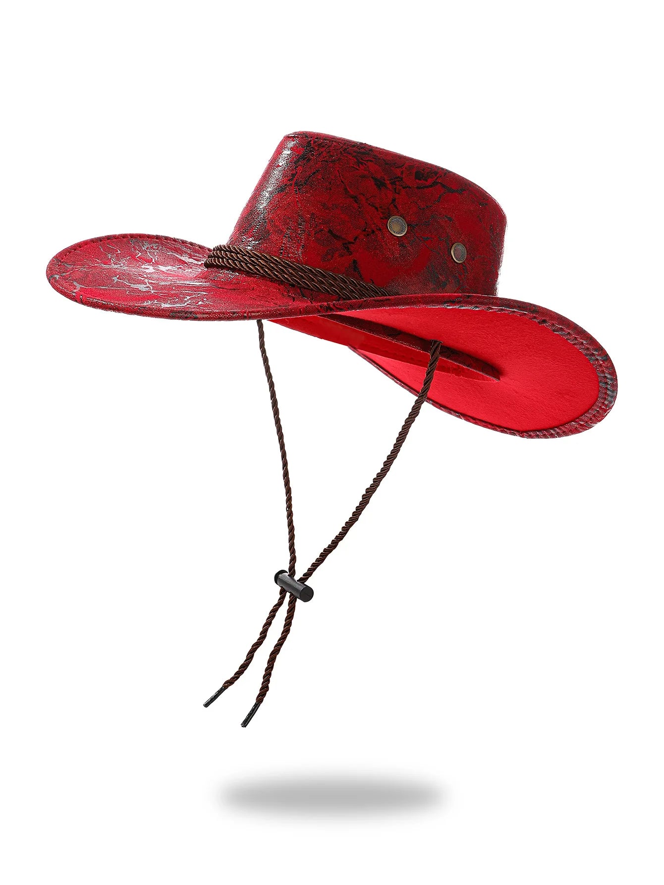 Vintage Western Cowboy Hat | Wide Brim Leather Cloche for Men & Women