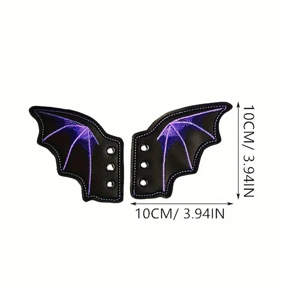 Goth Vibes Only 🖤 Bat Wing Shoe Charms for Punk Style