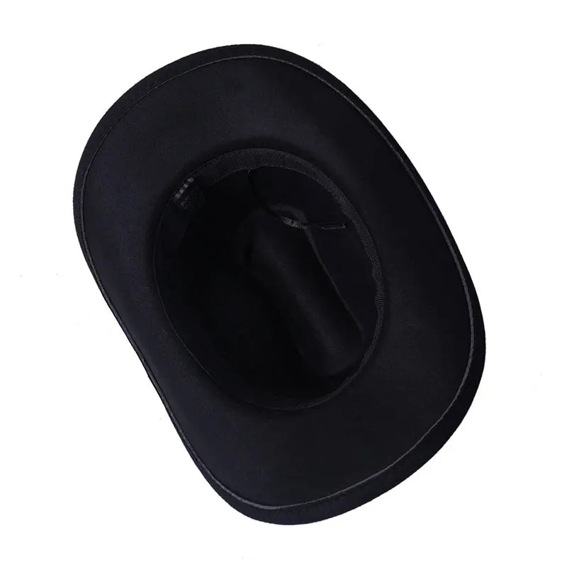Classic Western Cowboy Hat – Unisex Cowgirl & Cowboy Hat with Sparkly Rhinestone Buckle Belt