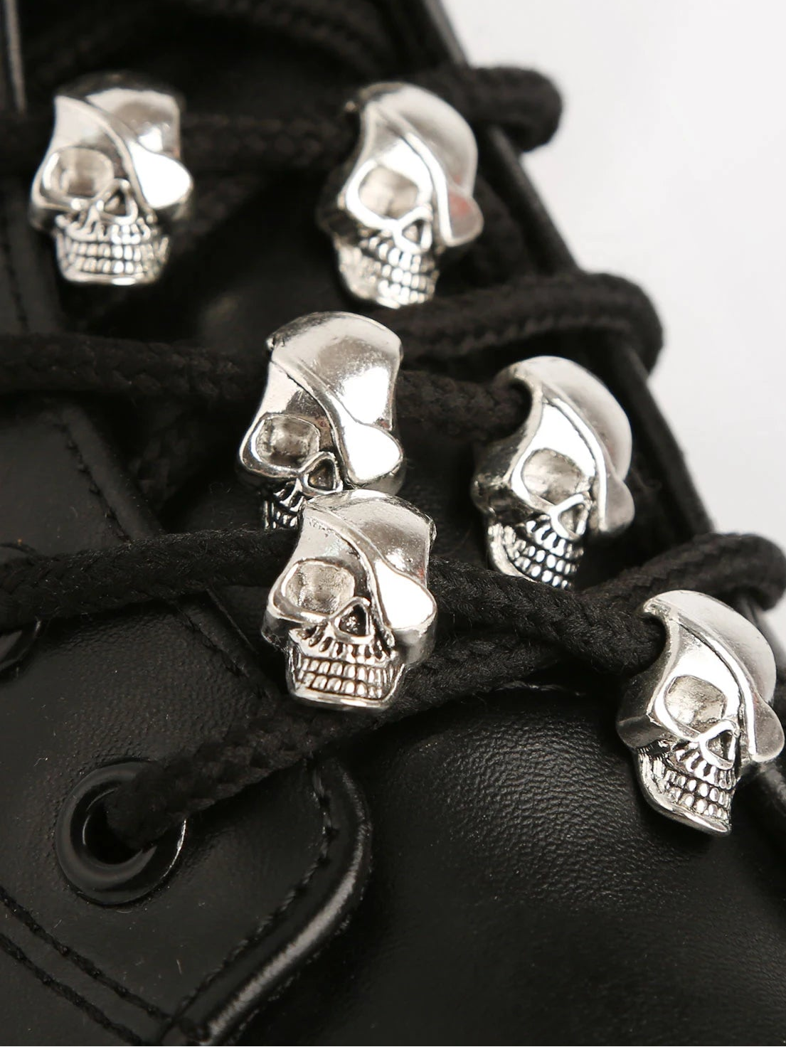 6 Pieces Gothic Hip Hop Skull Charms For Shoes DIY Decor Boots And shoes