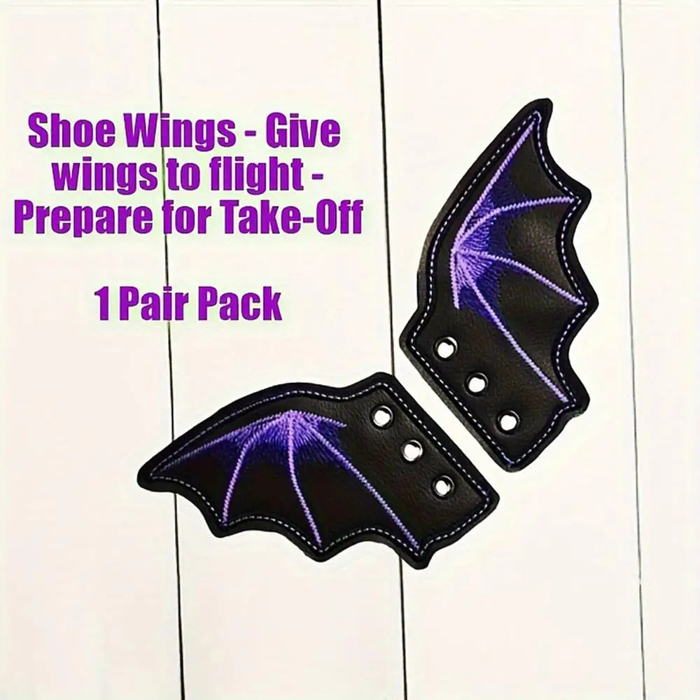 Goth Vibes Only 🖤 Bat Wing Shoe Charms for Punk Style