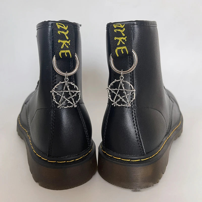 Gothic Metal Shoe Buckle Detachable Circle Buckle Pendant Shoe Accessories