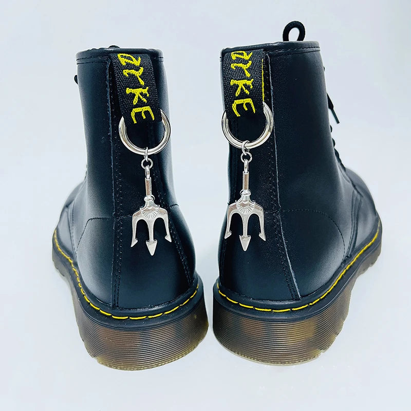 Gothic Metal Shoe Buckle Detachable Circle Buckle Pendant Shoe Accessories