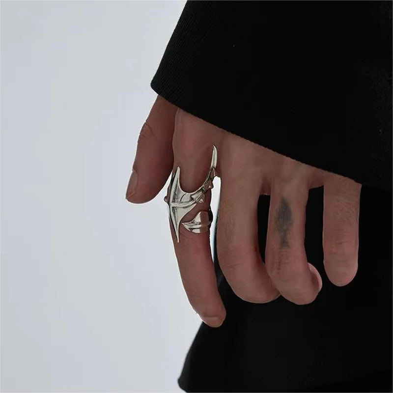 Cyberpunk Alien Irregular Ring Unisex Streetwear Jewelry For Hip Hop Carnival Accessories