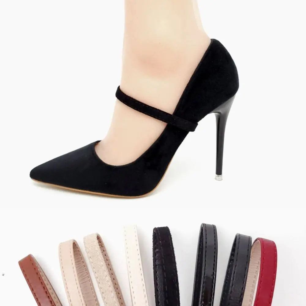 Anti Loose Adjustable Detachable Leather Shoes Strap For Women High Heels Secure Fit