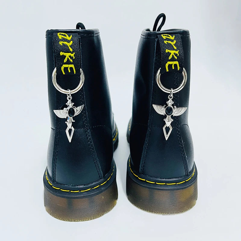 Gothic Metal Shoe Buckle Detachable Circle Buckle Pendant Shoe Accessories