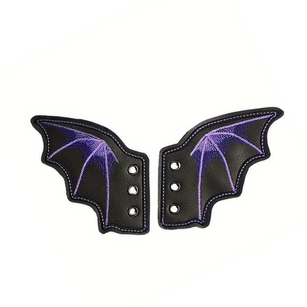 Goth Vibes Only 🖤 Bat Wing Shoe Charms for Punk Style