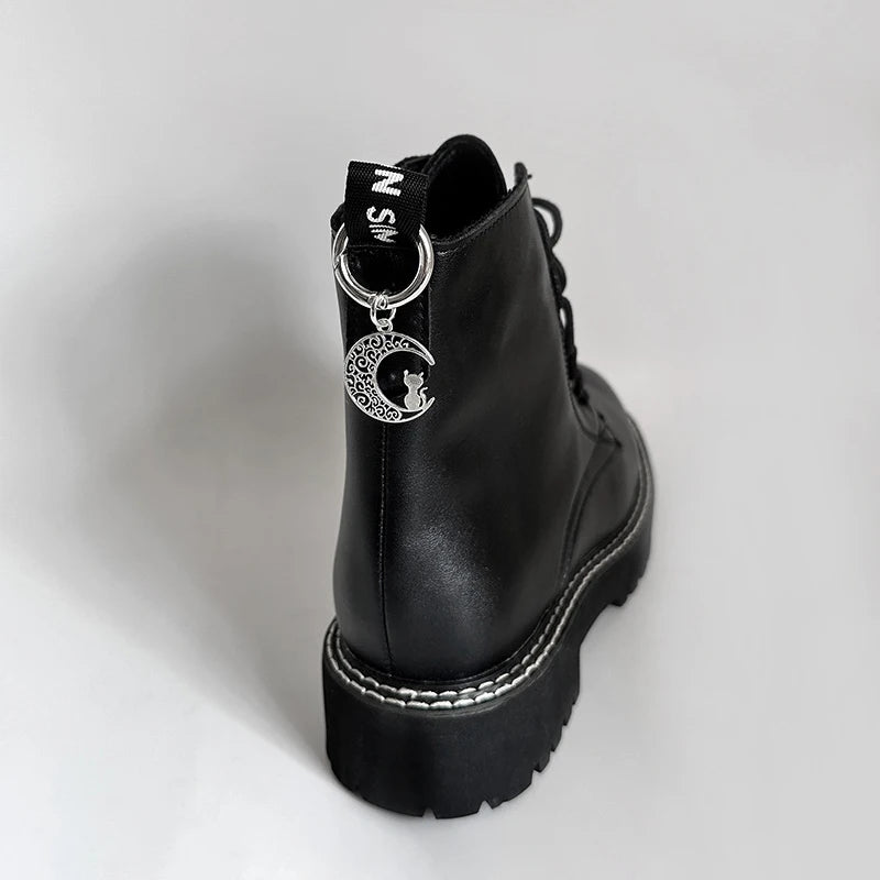 Gothic Metal Shoe Buckle Detachable Circle Buckle Pendant Shoe Accessories
