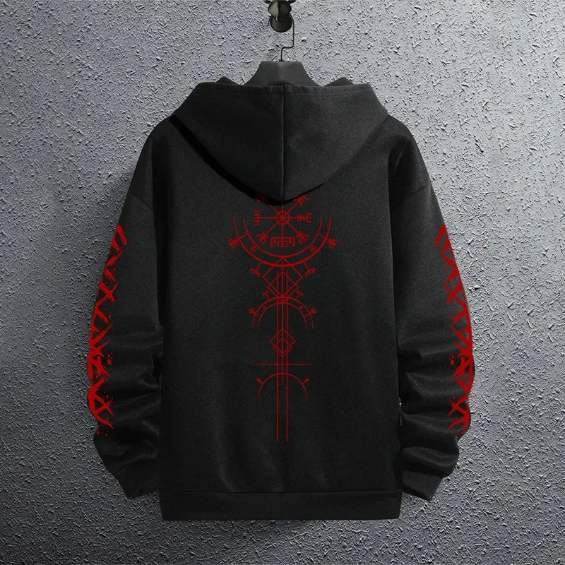 2026 Black Goth All-Weather Hoodie 🖤🔥 Casual Sport Pullover