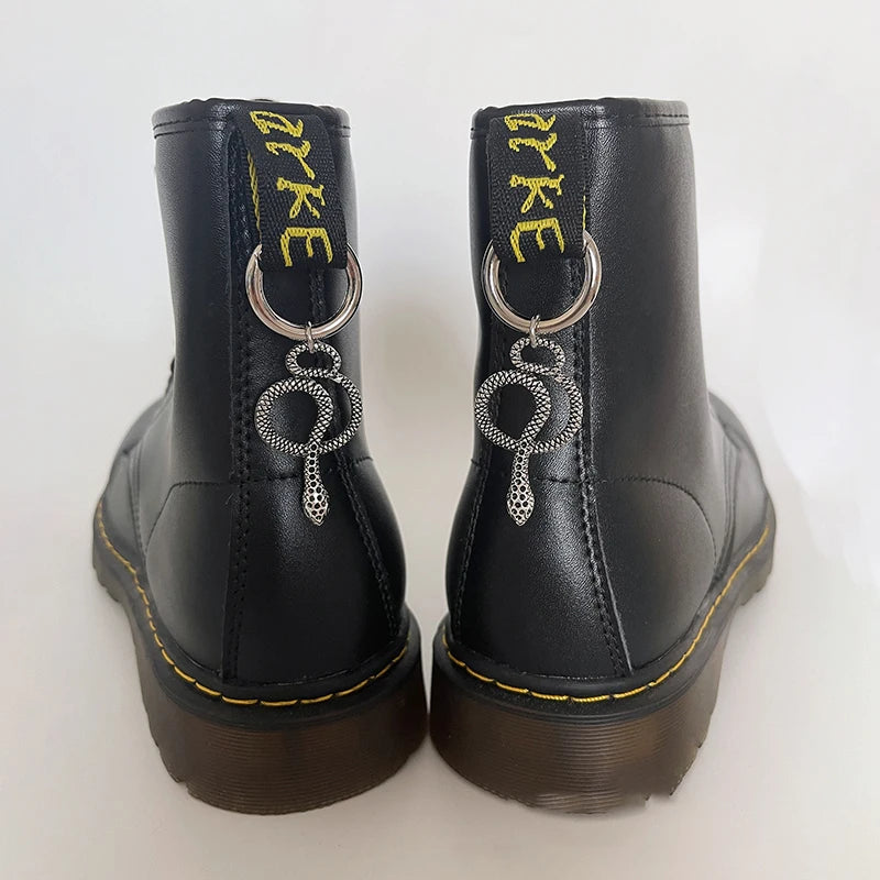 Gothic Metal Shoe Buckle Detachable Circle Buckle Pendant Shoe Accessories