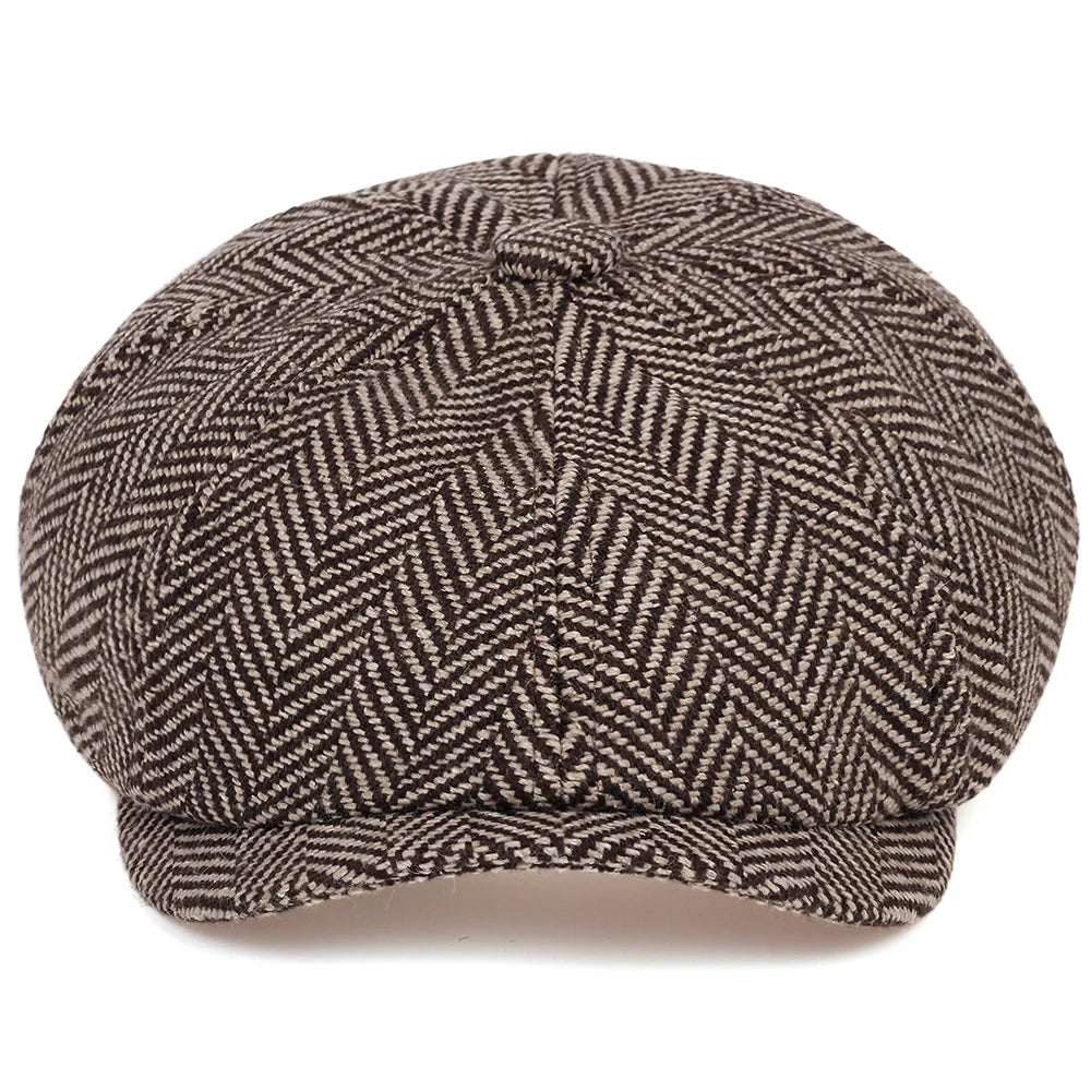 Peaky Blinders style Fashion Cap For Men And Women Herringbone Flat Cap