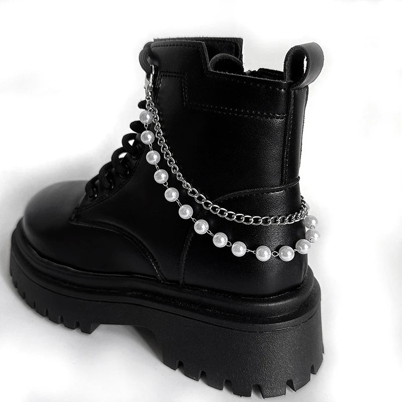 Gothic Metal Shoe Buckle Detachable Circle Buckle Pendant Shoe Accessories