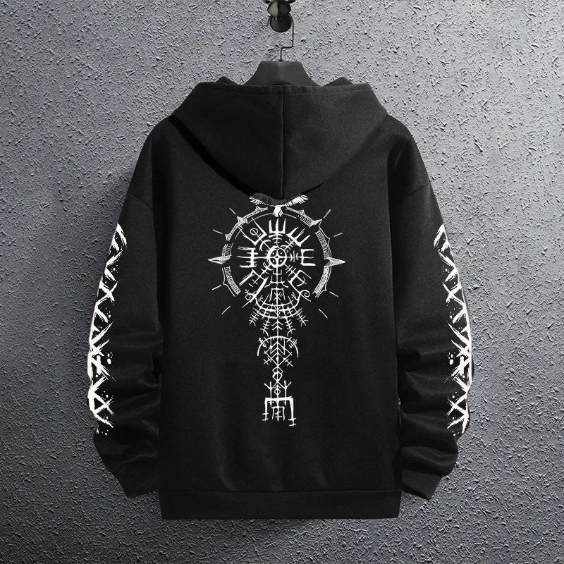 2026 Black Goth All-Weather Hoodie 🖤🔥 Casual Sport Pullover