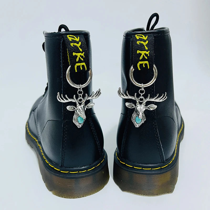 Gothic Metal Shoe Buckle Detachable Circle Buckle Pendant Shoe Accessories