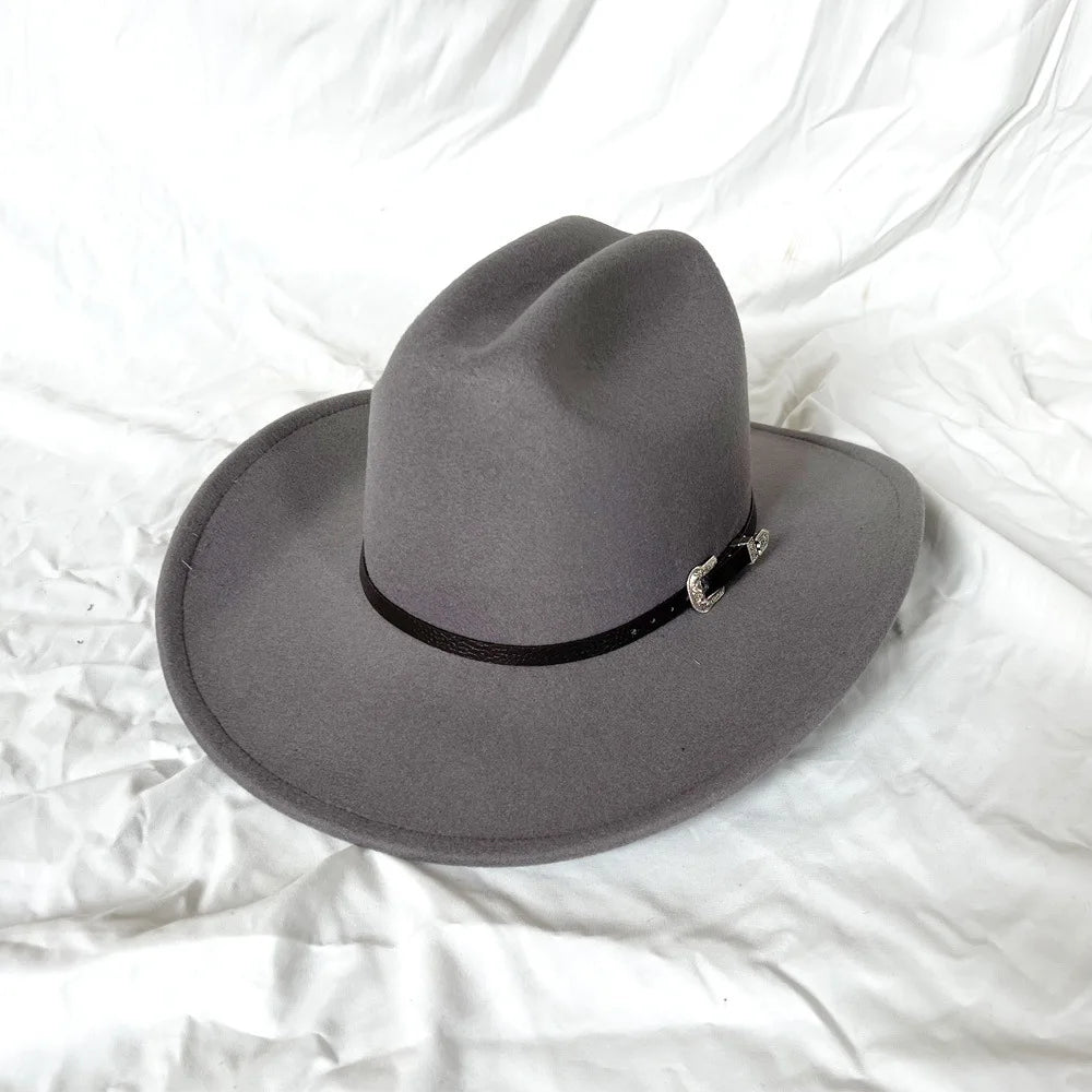 Vintage Western Cowboy Hat – Stylish Wide Brim Cloche for Men & Women