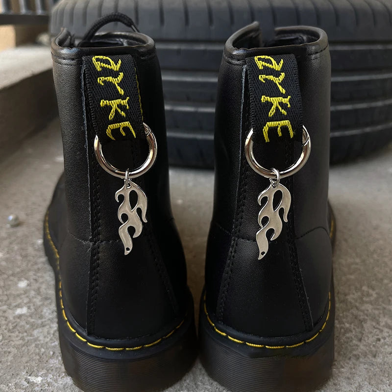 Gothic Metal Shoe Buckle Detachable Circle Buckle Pendant Shoe Accessories