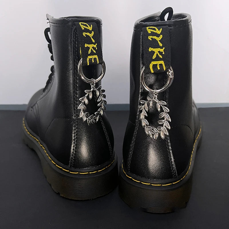 Gothic Metal Shoe Buckle Detachable Circle Buckle Pendant Shoe Accessories