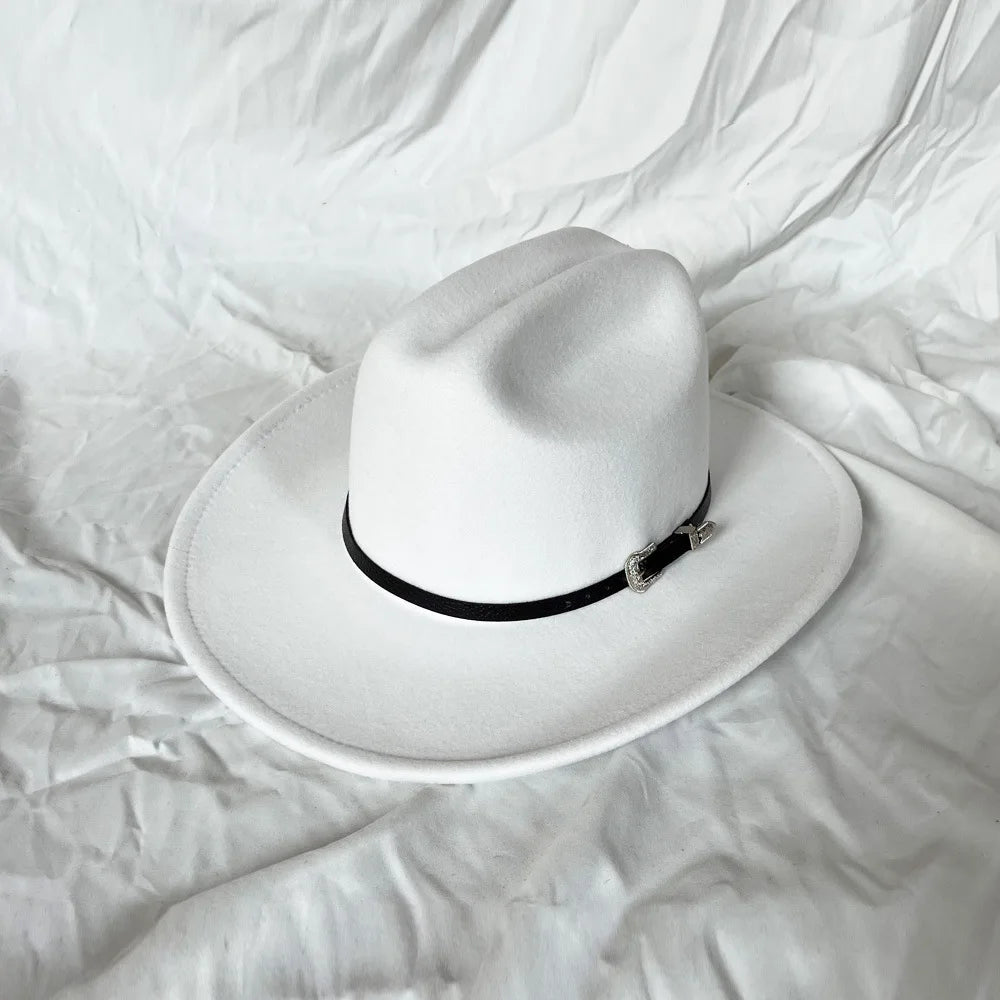 Vintage Western Cowboy Hat – Stylish Wide Brim Cloche for Men & Women