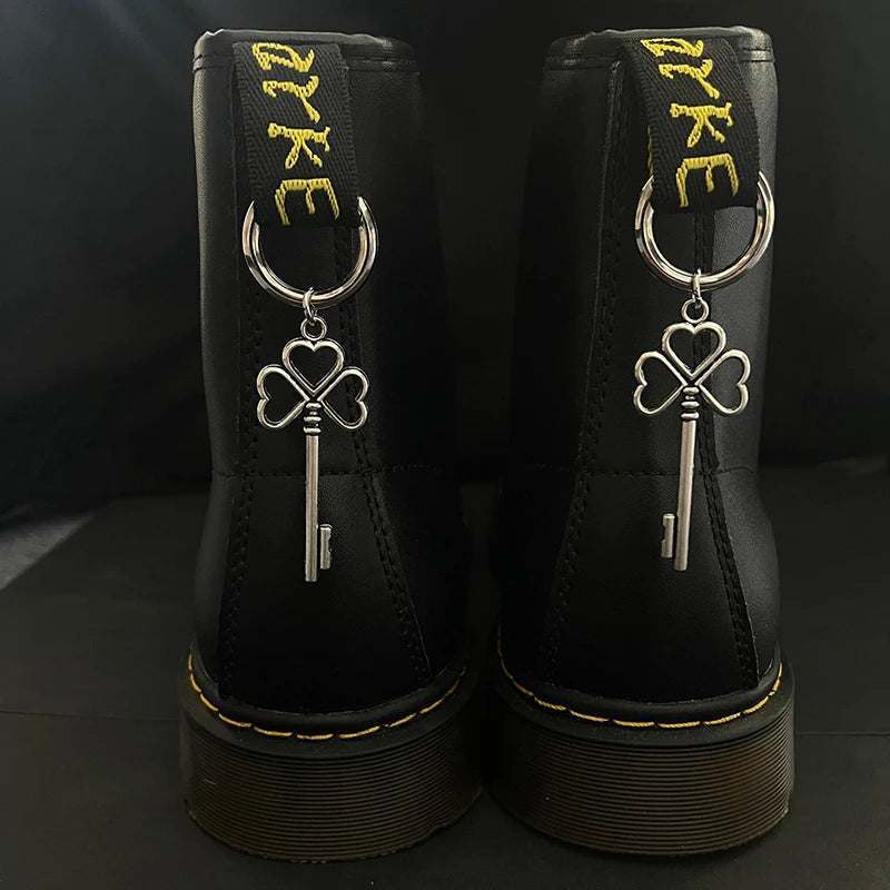 Gothic Metal Shoe Buckle Detachable Circle Buckle Pendant Shoe Accessories