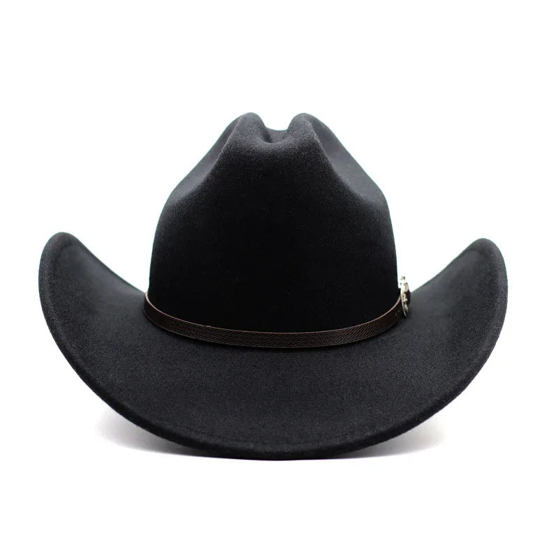 Vintage Western Cowboy Hat – Stylish Wide Brim Cloche for Men & Women