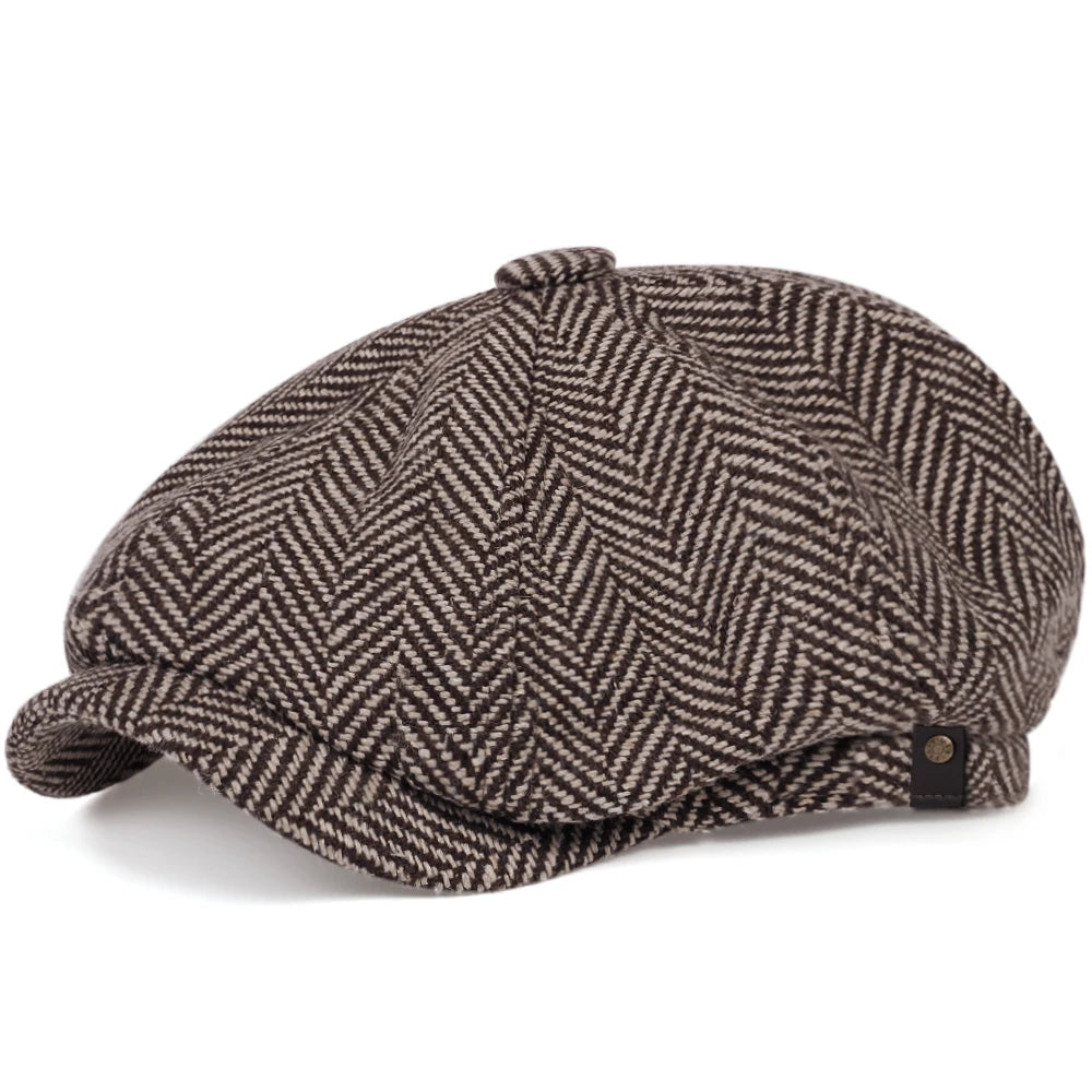 Peaky Blinders style Fashion Cap For Men And Women Herringbone Flat Cap