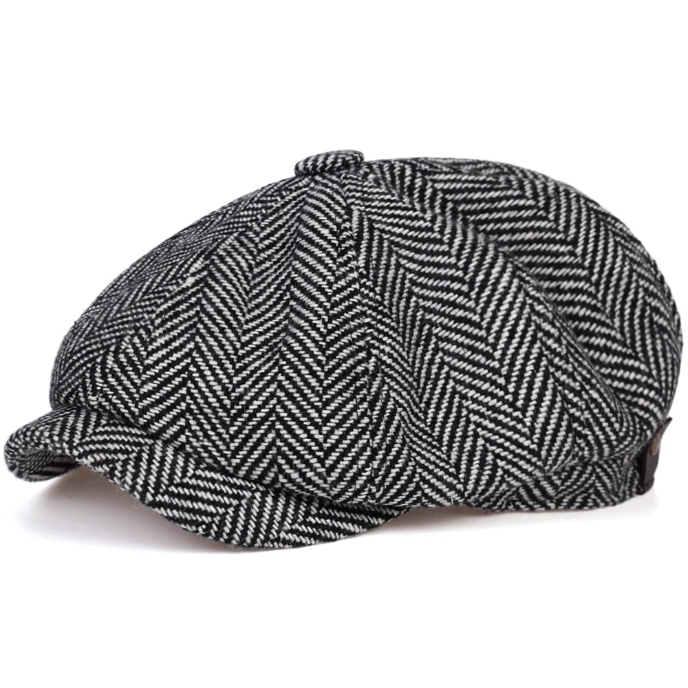 Peaky Blinders style Fashion Cap For Men And Women Herringbone Flat Cap