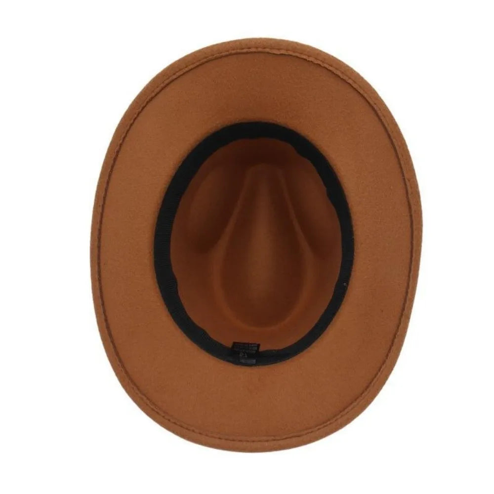 Ethnic Style Western Cowboy Hat – Tibetan-Inspired Tassels & Colorful Rope, Wide Roll Brim Hat UNISEXSEX  Cap