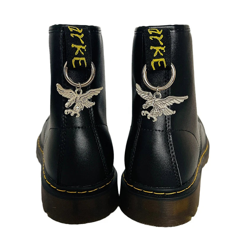 Gothic Metal Shoe Buckle Detachable Circle Buckle Pendant Shoe Accessories