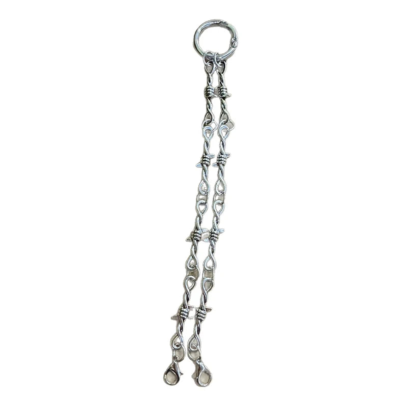 Gothic Skull Moth Metal Shoe Chain for Combat Boots – Punk Goth Street Style Jewelry Accessory