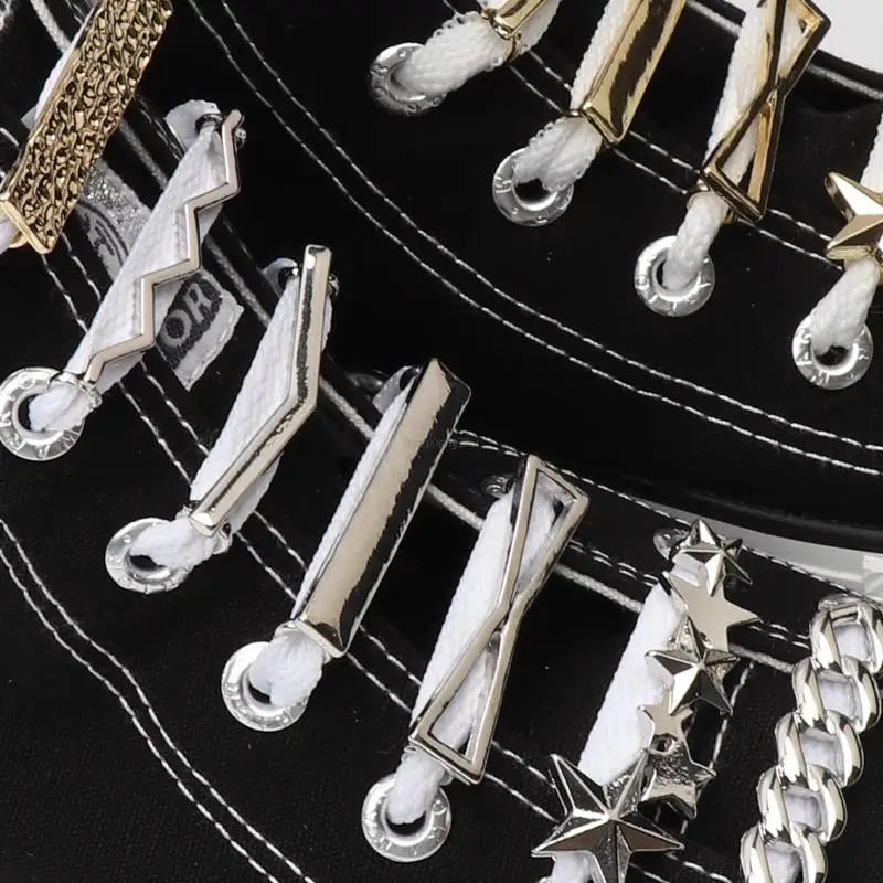 ✨Metal Shoe Charms Alert!✨ Gold & Silver Trainer Add-ons for the Ultimate DIY Vibe! Perfect Gift & Shoe Decor