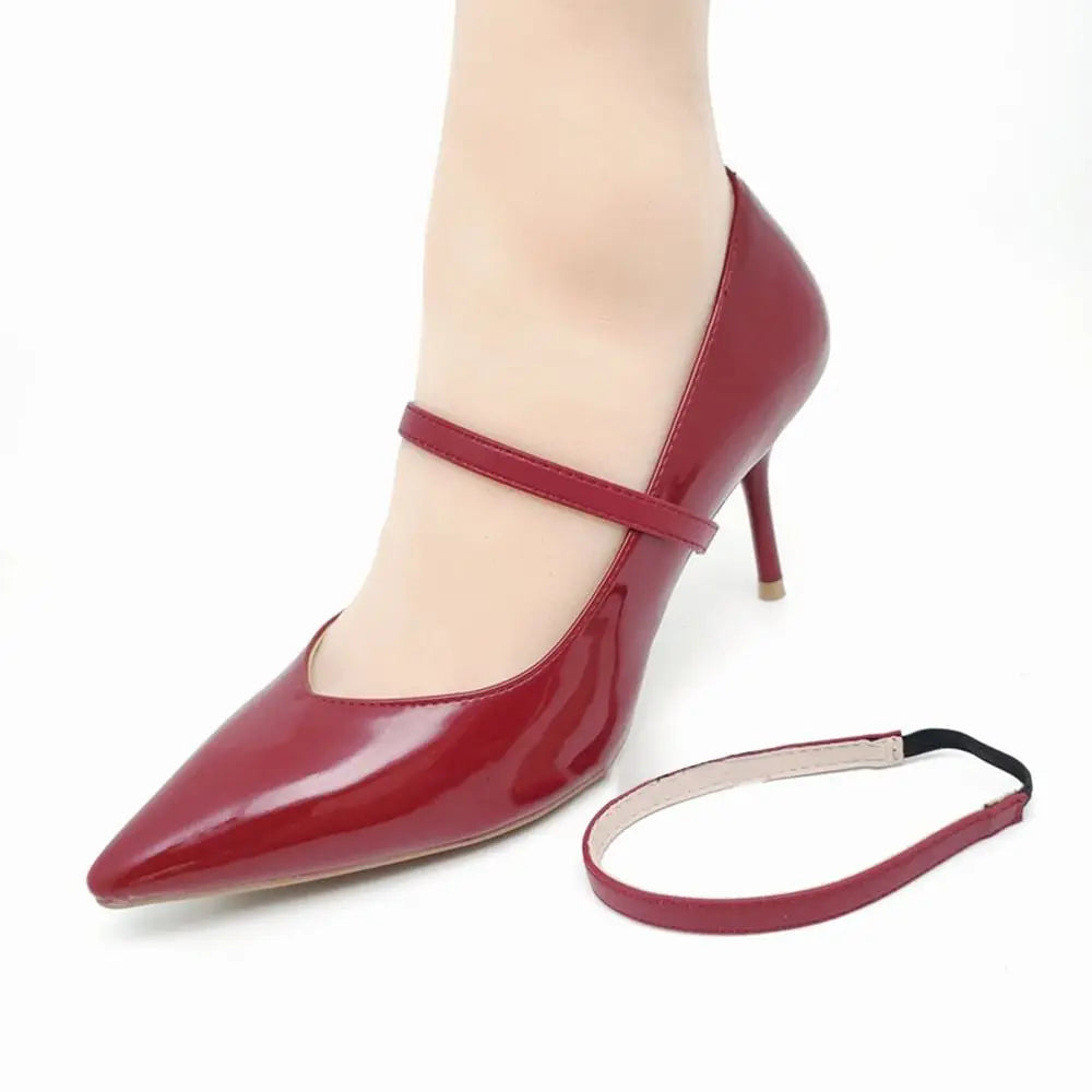 Anti Loose Adjustable Detachable Leather Shoes Strap For Women High Heels Secure Fit