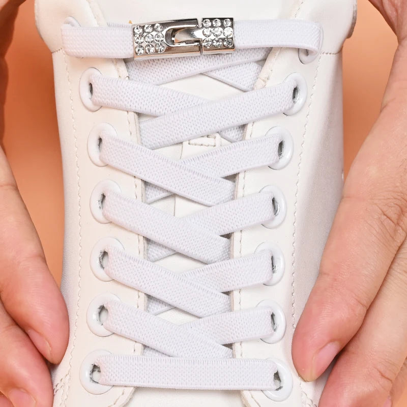 No Tie Diamond Buckle Elastic Shoelaces For Kids And Adults Slip On Shoes Ideal For Sports And Casual Boots